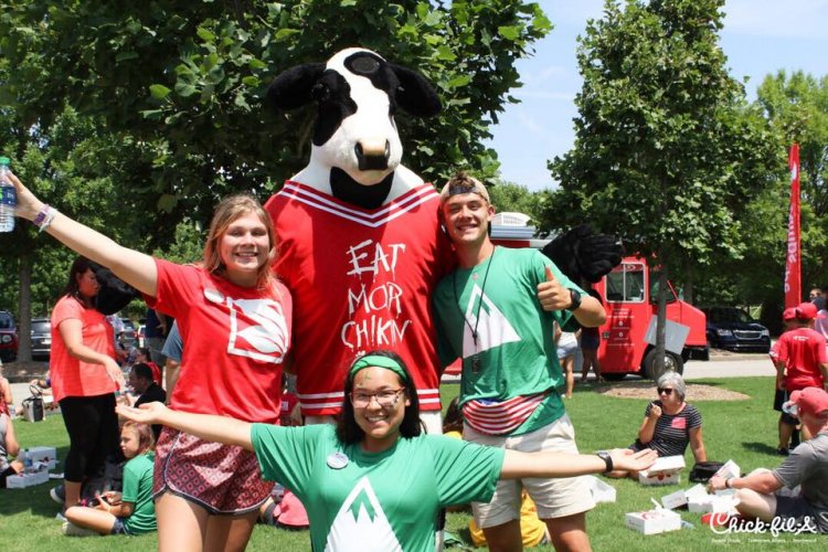 Chick-fil-A Cow at Winshape Camp