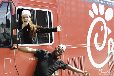 Chick-fil-A Food Truck service workers